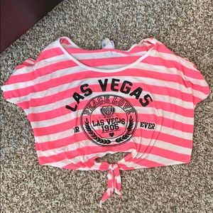 Las Vegas pink crop top